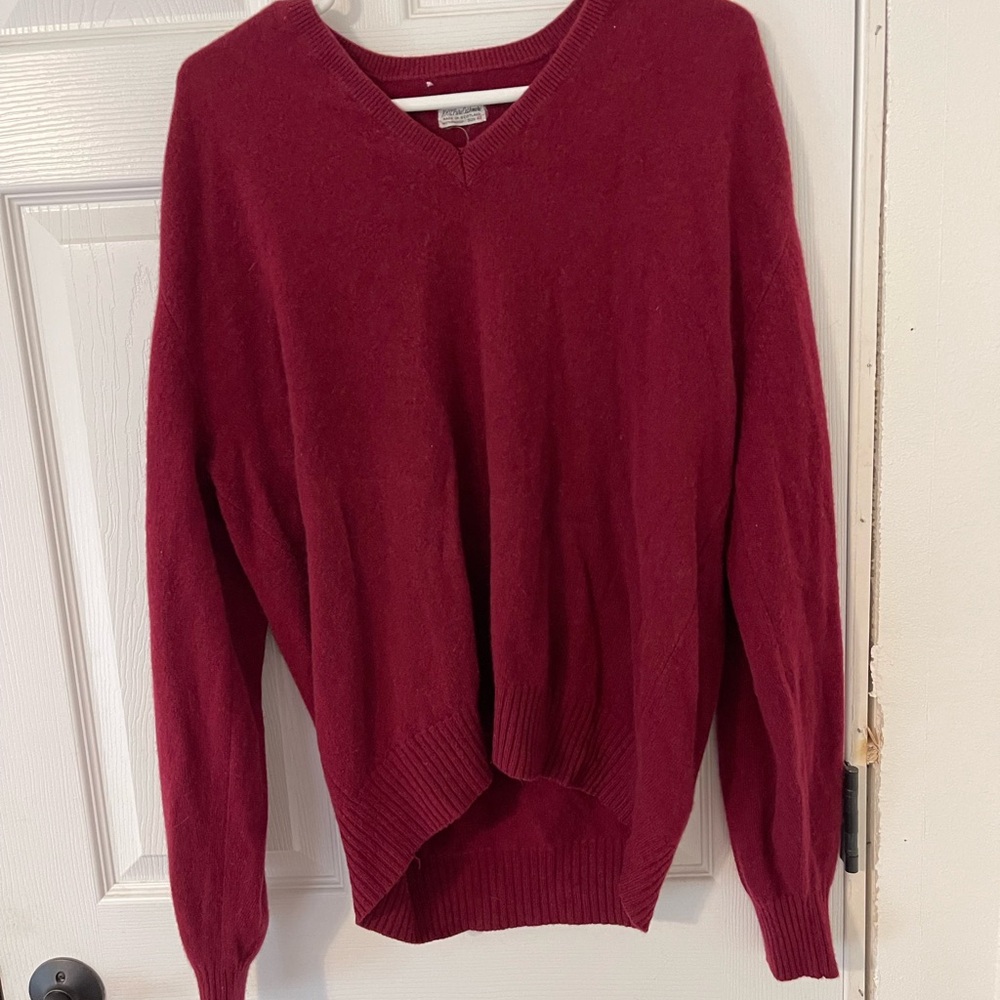 V-Neck Burgundy Sweater